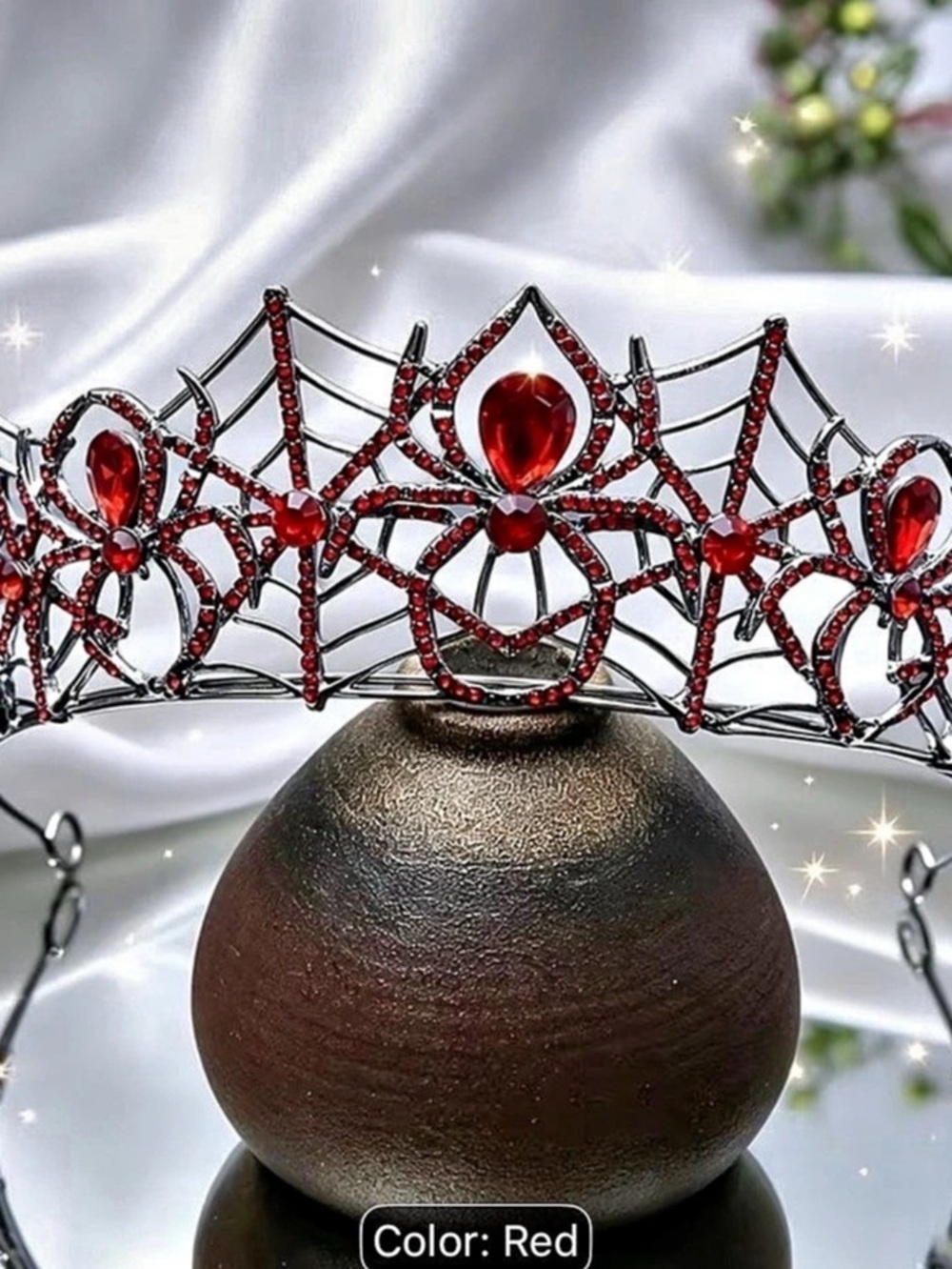 Red Rhinestone Tiara